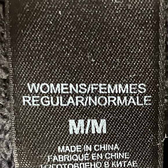 The North Face Osito Fleece Jacket Black Women’s Medium Soft Plush Full Zip Cozy - Picture 8 of 9